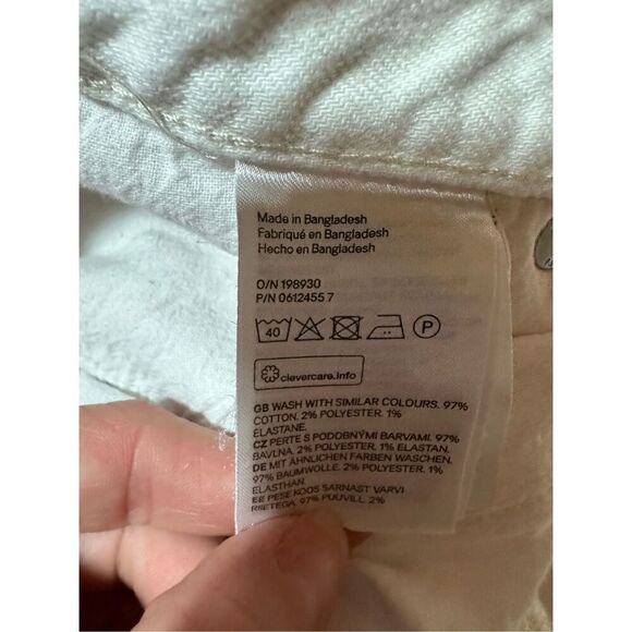 H&M & Denim women’s white slim fit high rise shaping jeans sz 32 - Picture 9 of 9